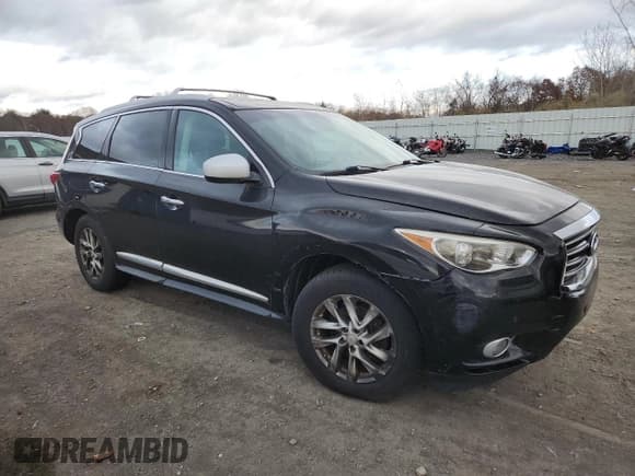 ✅ 2013 Infiniti JX35 • VIN: 5N1AL0MM5DC345288 • Lot: 92520355. Listed on Copart with 136,638 mi. Free auction sales archive from the USA and detailed vehicle history report at DreamBid. Image 4.