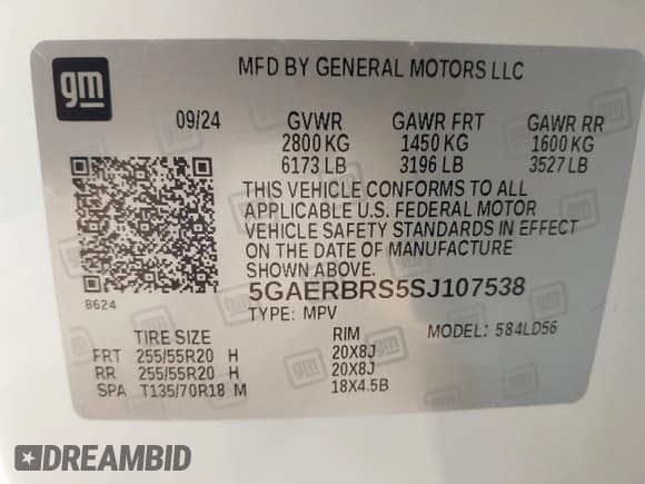 ✅ 2025 Buick Enclave Sport Touring • VIN: 5GAERBRS5SJ107538 • Lot: 42135827. Wystawiony na IAAI z przebiegiem 5 847 mil. Bezpłatny archiwum sprzedaży aukcyjnych z USA i szczegółowy raport historii pojazdu na DreamBid. Zdjęcie 9.