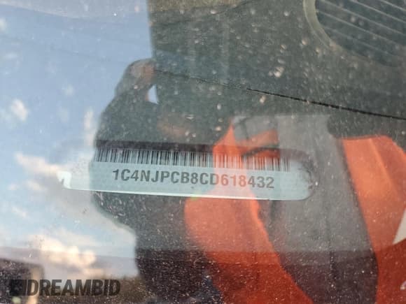 ✅ 2012 Jeep Patriot Limited • VIN: 1C4NJPCB8CD618432 • Lot: 82235624. Listed on Copart with 197,388 mi. Free auction sales archive from the USA and detailed vehicle history report at DreamBid. Image 13.