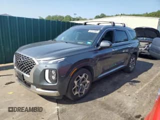 ✅ 2022 Hyundai Palisade Calligraphy • VIN: KM8R7DHE4NU483871 • Лот: 68161865. Опубликован ранее на Copart с пробегом 43 116 миль. Бесплатный доступ к архиву аукционных продаж из США и подробный отчёт об истории автомобиля на DreamBid. Изображение 1.