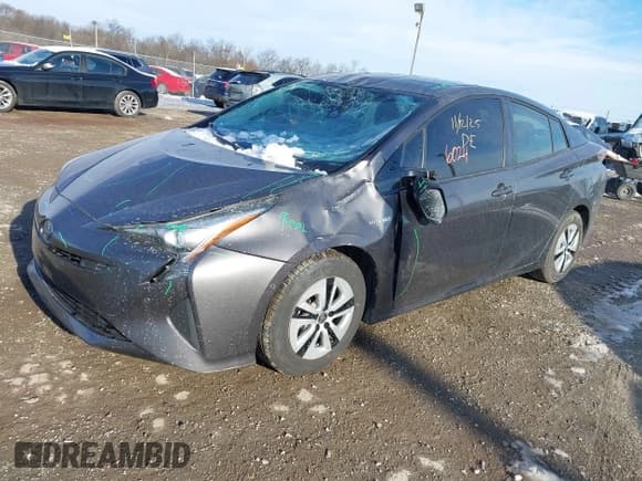 ✅ 2018 Toyota Prius Two • VIN: JTDKBRFU6J3604055 • Lot: 43826024. Listed on IAAI with 101,019 mi. Free auction sales archive from the USA and detailed vehicle history report at DreamBid. Image 2.