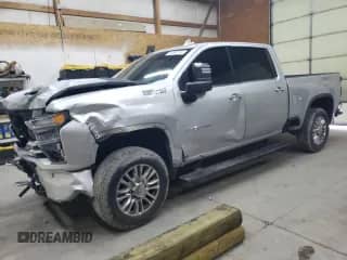 2021 Chevrolet Silverado 3500HD High Country z VIN 1GC4YVEY6MF112066, wystawiony jako Copart lot #86490794 z przebiegiem Nie podano mil oraz Szkoda całkowita • Salvage title. Historia ofert i sprzedaży dostępna na DreamBid. Obrazek 1.