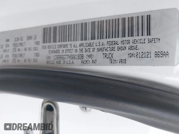 ✅ 2017 Ram 1500 SLT • VIN: 1C6RR6GT7HS661838 • Lot: 43814380. Wystawiony na IAAI z przebiegiem 224 461 mil. Bezpłatny archiwum sprzedaży aukcyjnych z USA i szczegółowy raport historii pojazdu na DreamBid. Zdjęcie 9.