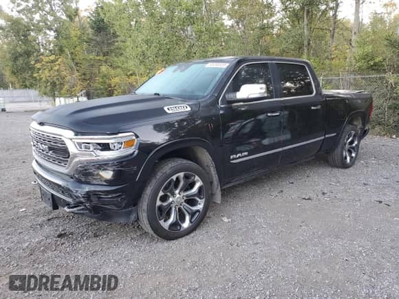 2019 Ram 1500 Limited z VIN 1C6SRFPT1KN665827, wystawiony jako Copart lot #85098955 z przebiegiem 90 151 mil mil oraz Szkoda całkowita • Salvage title. Historia ofert i sprzedaży dostępna na DreamBid. Obrazek 1.