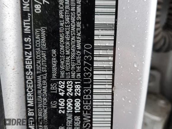 ✅ 2020 Mercedes-Benz C 300 • VIN: 55SWF8EB3LU327370 • Lot: 84667564. Wystawiony na Copart z przebiegiem 59 810 mil. Bezpłatny archiwum sprzedaży aukcyjnych z USA i szczegółowy raport historii pojazdu na DreamBid. Zdjęcie 14.