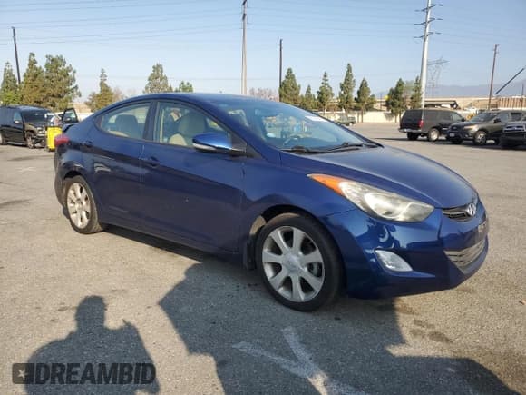 ✅ 2013 Hyundai Elantra Limited • VIN: KMHDH4AE4DU707060 • Lot: 65143745. Listed on Copart with 96,025 mi. Free auction sales archive from the USA and detailed vehicle history report at DreamBid. Image 4.
