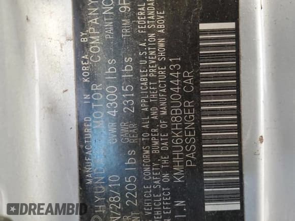 ✅ 2011 Hyundai Genesis Coupe Grand Touring • VIN: KMHHU6KH8BU044431 • Lot: 56942685. Wystawiony na Copart z przebiegiem 209 845 mil. Bezpłatny archiwum sprzedaży aukcyjnych z USA i szczegółowy raport historii pojazdu na DreamBid. Zdjęcie 13.