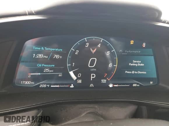 2023 Chevrolet Corvette 1LT z VIN 1G1YA2D44P5142284, wystawiony jako Copart lot #69943115 z przebiegiem 17 300 mil mil oraz Czysty tytuł • Clean title. Historia ofert i sprzedaży dostępna na DreamBid. Obrazek 9.