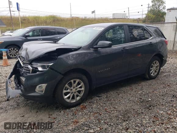 2021 Chevrolet Equinox LT with VIN 2GNAXUEV5M6142697, listed as a Copart auction lot 80615015 with 86,695 mi miles and Salvage title. Bid and sale history available at DreamBid. Image 1.