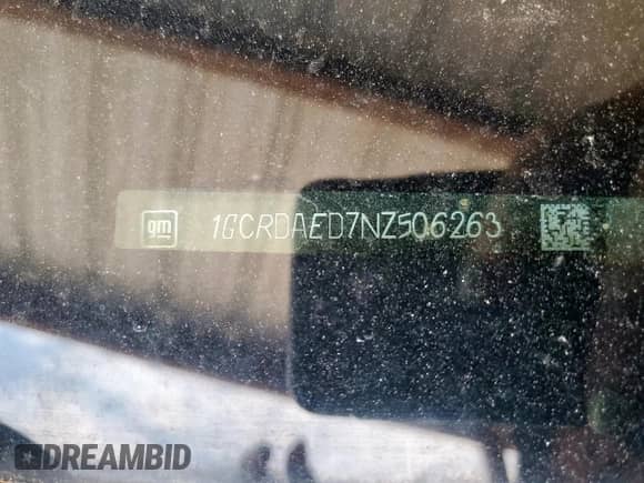 2022 Chevrolet Silverado 1500 Work Truck with VIN 1GCRDAED7NZ506263, listed as a Copart auction lot 61100995 with 91,715 mi miles and Clean title. Bid and sale history available at DreamBid. Image 12.