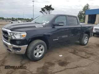 2022 Ram 1500 Big Horn with VIN 1C6RRFFG5NN424702, listed as a Copart auction lot 58971505 with 23,222 mi miles and Salvage title. Bid and sale history available at DreamBid. Image 1.