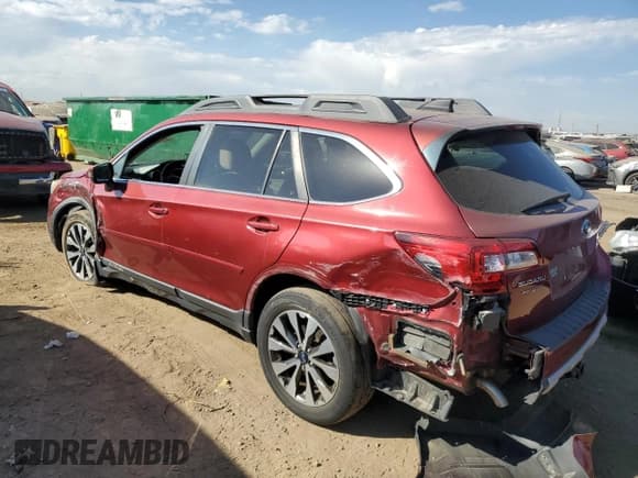 ✅ 2016 Subaru Outback Limited • VIN: 4S4BSENC8G3250741 • Lot: 76572384. Listed on Copart with 43,648 mi. Free auction sales archive from the USA and detailed vehicle history report at DreamBid. Image 2.