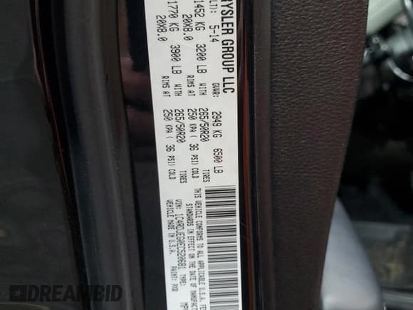 ✅ 2014 Dodge Durango Citadel • VIN: 1C4RDJEG0EC520681 • Lot: 90825835. Listed on Copart with 175,063 mi. Free auction sales archive from the USA and detailed vehicle history report at DreamBid. Image 13.