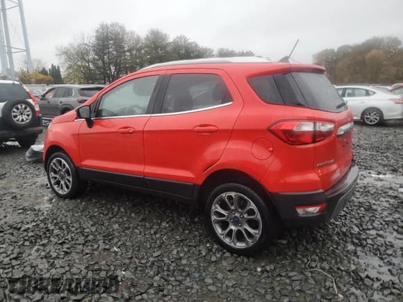 ✅ 2019 Ford EcoSport Titanium • VIN: MAJ6S3KL8KC304259 • Lot: 85397555. Wystawiony na Copart z przebiegiem 69 276 mil. Bezpłatny archiwum sprzedaży aukcyjnych z USA i szczegółowy raport historii pojazdu na DreamBid. Zdjęcie 2.
