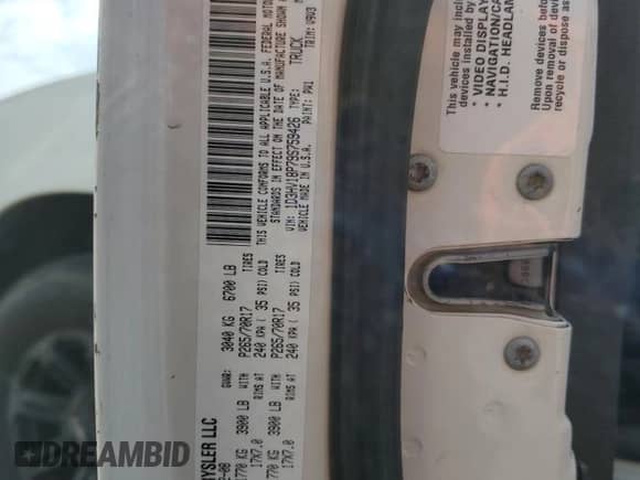 2009 Dodge 1500 SLT с VIN 1D3HV18P79S759426, выставлен на аукционе Copart как лот 66357544 с пробегом 234 465 миль миль и Чистый • Clean title. История ставок и продаж доступна на DreamBid. Изображение 12.