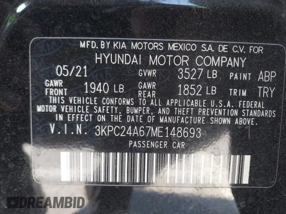 ✅ 2021 Hyundai Accent SE • VIN: 3KPC24A67ME148693 • Лот: 41448281. Опубликован ранее на IAAI с пробегом 67 467 миль. Бесплатный доступ к архиву аукционных продаж из США и подробный отчёт об истории автомобиля на DreamBid. Изображение 9.