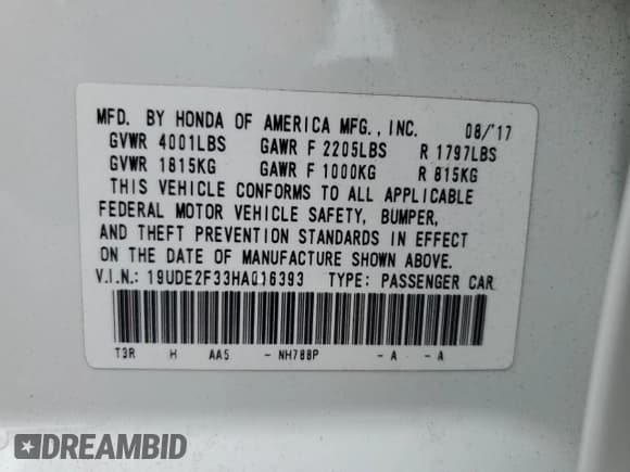 ✅ 2017 Acura ILX • VIN: 19UDE2F33HA016393 • Lot: 80086595. Wystawiony na Copart z przebiegiem 36 304 mil. Bezpłatny archiwum sprzedaży aukcyjnych z USA i szczegółowy raport historii pojazdu na DreamBid. Zdjęcie 12.