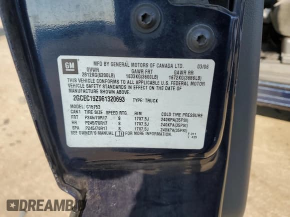 ✅ 2006 Chevrolet Silverado 1500 Work Truck • VIN: 2GCEC19Z961320693 • Лот: 71088254. Опубликован ранее на Copart с пробегом Не указан. Бесплатный доступ к архиву аукционных продаж из США и подробный отчёт об истории автомобиля на DreamBid. Изображение 14.