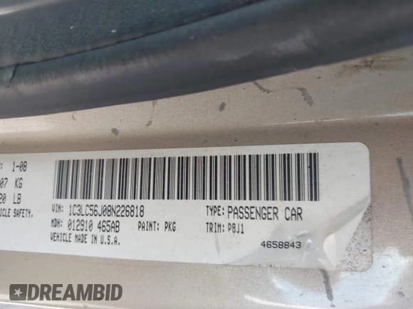 ✅ 2008 Chrysler Sebring Touring • VIN: 1C3LC56J08N226818 • Lot: 42665720. Listed on IAAI with 171,091 mi. Free auction sales archive from the USA and detailed vehicle history report at DreamBid. Image 9.