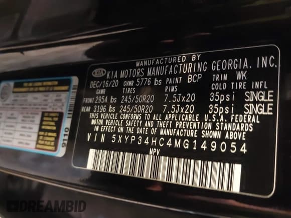 ✅ 2021 Kia Telluride EX • VIN: 5XYP34HC4MG149054 • Lot: 43069860. Wystawiony na IAAI z przebiegiem 209 722 mil. Bezpłatny archiwum sprzedaży aukcyjnych z USA i szczegółowy raport historii pojazdu na DreamBid. Zdjęcie 9.