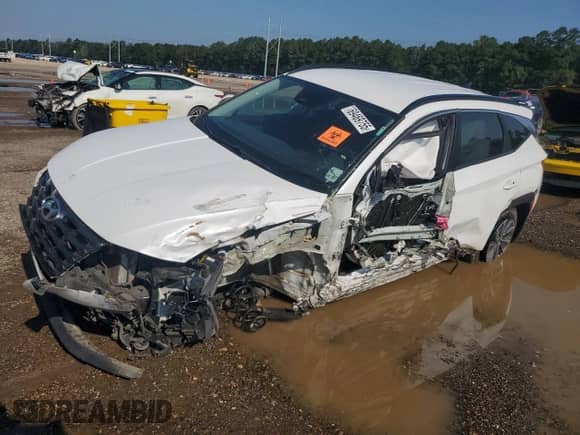 2023 Hyundai Tucson Blue z VIN KM8JBCA11PU101974, wystawiony jako Copart lot #69469755 z przebiegiem Nie podano mil oraz Szkoda całkowita • Salvage title. Historia ofert i sprzedaży dostępna na DreamBid. Obrazek 1.