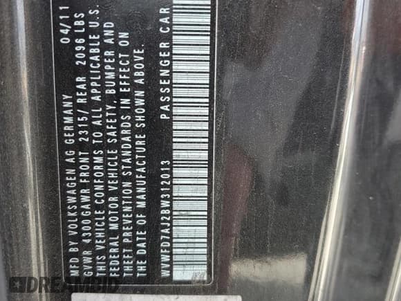 ✅ 2011 Volkswagen Golf GTI PZEV • VIN: WVWFD7AJ2BW312013 • Лот: 53571175. Опубликован ранее на Copart с пробегом 110 403 миль. Бесплатный доступ к архиву аукционных продаж из США и подробный отчёт об истории автомобиля на DreamBid. Изображение 12.
