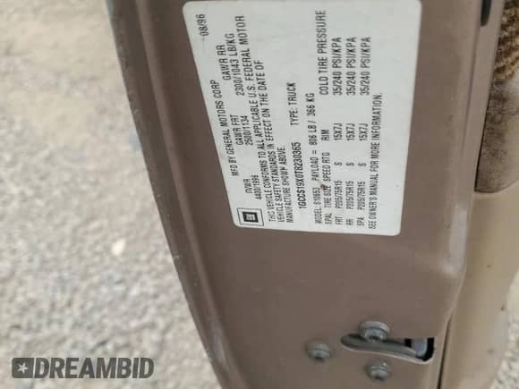 1996 Chevrolet S-10 LS с VIN 1GCCS19X0T8230365, выставлен на аукционе Copart как лот 73226094 с пробегом 194 758 миль миль и Списание • Salvage title. История ставок и продаж доступна на DreamBid. Изображение 12.