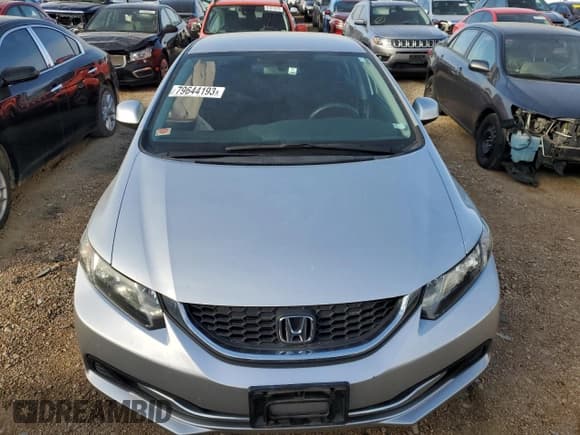 ✅ 2013 Honda Civic LX • VIN: 19XFB2F56DE015280 • Lot: 79644193. Listed on Copart with 57,161 mi. Free auction sales archive from the USA and detailed vehicle history report at DreamBid. Image 5.