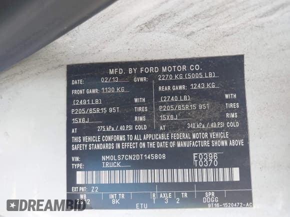 ✅ 2013 Ford Transit Connect XL • VIN: NM0LS7CN2DT145808 • Lot: 42794236. Listed on IAAI with 173,028 mi. Free auction sales archive from the USA and detailed vehicle history report at DreamBid. Image 9.