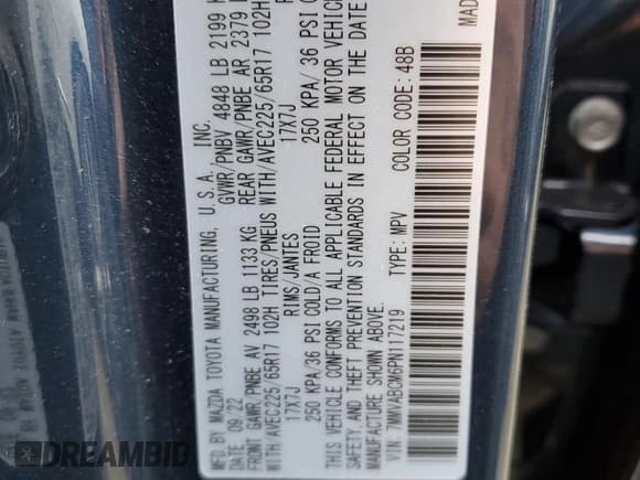 ✅ 2023 Mazda CX-50 S Preferred Plus • VIN: 7MMVABCM6PN117219 • Лот: 38519253. Опубликован ранее на Copart с пробегом 3 405 миль. Бесплатный доступ к архиву аукционных продаж из США и подробный отчёт об истории автомобиля на DreamBid. Изображение 13.