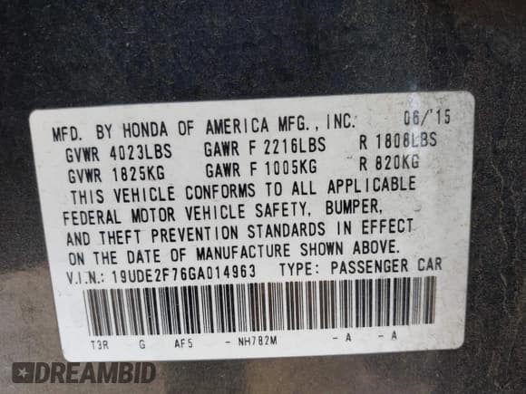 ✅ 2016 Acura ILX Premium • VIN: 19UDE2F76GA014963 • Lot: 43090382. Wystawiony na IAAI z przebiegiem 126 259 mil. Bezpłatny archiwum sprzedaży aukcyjnych z USA i szczegółowy raport historii pojazdu na DreamBid. Zdjęcie 9.