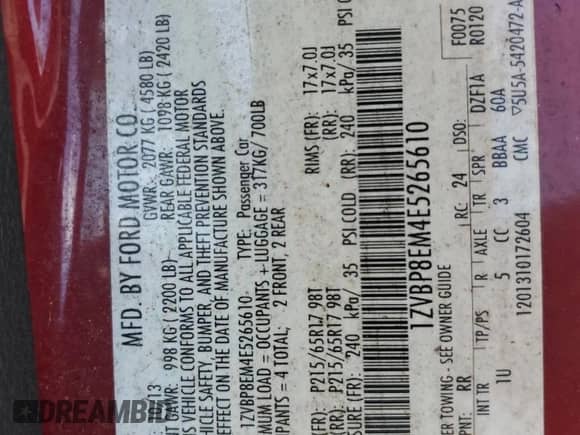 2014 Ford Mustang V6 с VIN 1ZVBP8EM4E5265610, выставлен на аукционе Copart как лот 82585395 с пробегом 90 019 миль миль и Чистый • Clean title. История ставок и продаж доступна на DreamBid. Изображение 12.