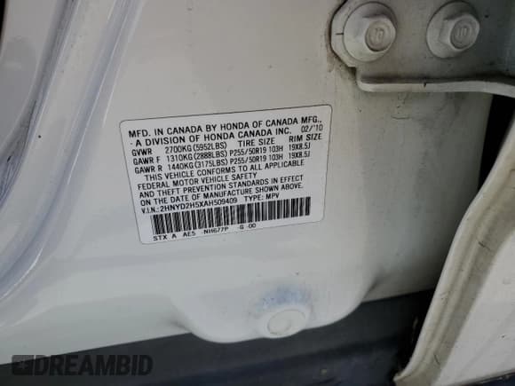 ✅ 2010 Acura MDX Advance • VIN: 2HNYD2H5XAH509409 • Lot: 58206895. Wystawiony na Copart z przebiegiem 173 761 mil. Bezpłatny archiwum sprzedaży aukcyjnych z USA i szczegółowy raport historii pojazdu na DreamBid. Zdjęcie 13.