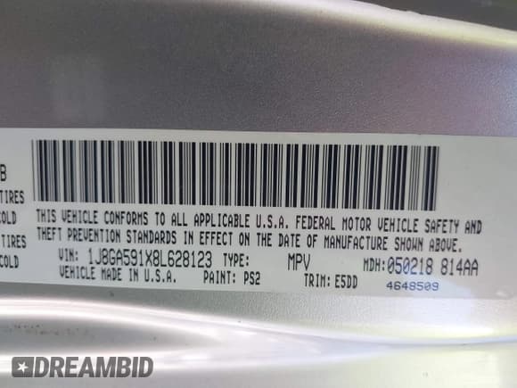 ✅ 2008 Jeep Wrangler Unlimited Sahara • VIN: 1J8GA591X8L628123 • Lot: 43102623. Listed on IAAI with 231,500 mi. Free auction sales archive from the USA and detailed vehicle history report at DreamBid. Image 9.