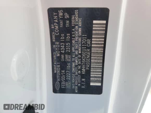 2014 Hyundai Genesis Coupe 2.0T z VIN KMHHT6KD6EU117011, wystawiony jako Copart lot #61408225 z przebiegiem 69 256 mil mil oraz Czysty tytuł • Clean title. Historia ofert i sprzedaży dostępna na DreamBid. Obrazek 12.