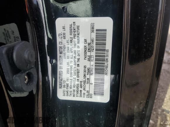 ✅ 2014 Infiniti Q60 • VIN: JN1CV6EL1EM130165 • Лот: 51568855. Опубликован ранее на Copart с пробегом Не указан. Бесплатный доступ к архиву аукционных продаж из США и подробный отчёт об истории автомобиля на DreamBid. Изображение 14.