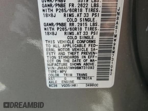 ✅ 2011 Infiniti FX • VIN: JN8AS1MW9BM731092 • Lot: 81074655. Wystawiony na Copart z przebiegiem 133 749 mil. Bezpłatny archiwum sprzedaży aukcyjnych z USA i szczegółowy raport historii pojazdu na DreamBid. Zdjęcie 13.