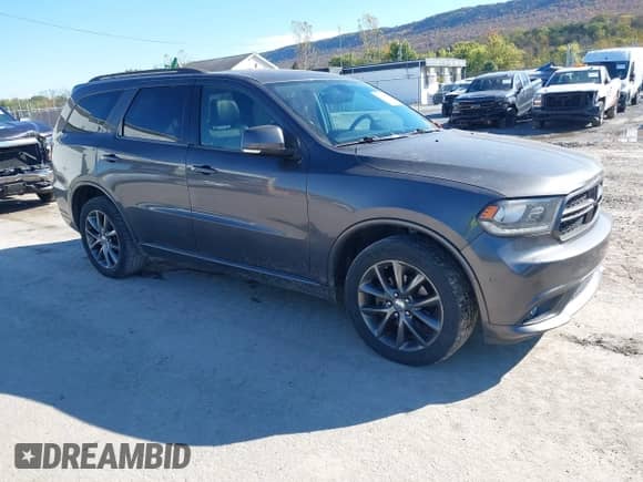 2017 Dodge Durango GT z VIN 1C4RDJDG7HC758081, wystawiony jako IAAI lot #43483626 z przebiegiem 102 657 mil mil oraz . Historia ofert i sprzedaży dostępna na DreamBid. Obrazek 1.