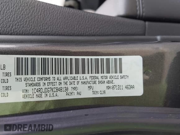 ✅ 2019 Dodge Durango GT Plus • VIN: 1C4RDJDG7KC848130 • Lot: 42933498. Wystawiony na IAAI z przebiegiem 90 361 mil. Bezpłatny archiwum sprzedaży aukcyjnych z USA i szczegółowy raport historii pojazdu na DreamBid. Zdjęcie 9.