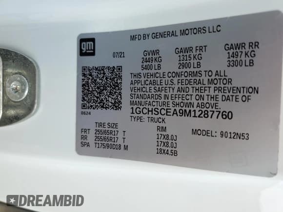 ✅ 2021 Chevrolet Colorado 2WD LT • VIN: 1GCHSCEA9M1287760 • Лот: 57926154. Опубликован ранее на Copart с пробегом 34 803 миль. Бесплатный доступ к архиву аукционных продаж из США и подробный отчёт об истории автомобиля на DreamBid. Изображение 14.