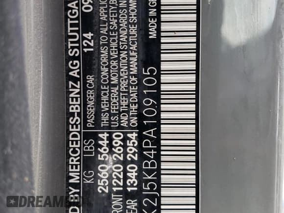 ✅ 2023 Mercedes-Benz CLS 450 • VIN: W1K2J5KB4PA109105 • Lot: 53228915. Listed on Copart with Not provided. Free auction sales archive from the USA and detailed vehicle history report at DreamBid. Image 12.