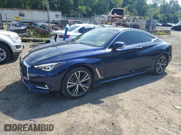✅ 2021 Infiniti Q60 Luxe • VIN: JN1EV7KL5MM470629 • Lot: 65439225. Listed on Copart with 26,884 mi. Free auction sales archive from the USA and detailed vehicle history report at DreamBid. Image 1.