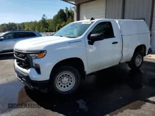 2023 Chevrolet Silverado 1500 Work Truck z VIN 3GCNAAEK7PG345485, wystawiony jako Copart lot #86255135 z przebiegiem 191 295 mil mil oraz Czysty tytuł • Clean title. Historia ofert i sprzedaży dostępna na DreamBid. Obrazek 1.