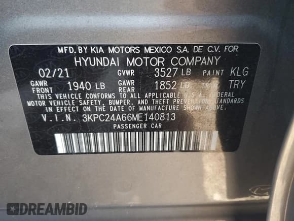 ✅ 2021 Hyundai Accent SE • VIN: 3KPC24A66ME140813 • Лот: 81817674. Опубликован ранее на Copart с пробегом 70 682 миль. Бесплатный доступ к архиву аукционных продаж из США и подробный отчёт об истории автомобиля на DreamBid. Изображение 12.