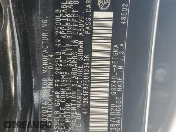 ✅ 2014 Toyota Avalon Limited • VIN: 4T1BK1EB7EU133496 • Лот: 77326694. Опубликован ранее на Copart с пробегом 131 221 миль. Бесплатный доступ к архиву аукционных продаж из США и подробный отчёт об истории автомобиля на DreamBid. Изображение 12.