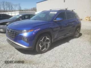 2022 Hyundai Tucson SEL with VIN 5NMJC3AEXNH157100, listed as a Copart auction lot 49484055 with 34,725 mi miles and Salvage title. Bid and sale history available at DreamBid. Image 1.