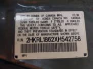 ✅ 1999 Honda Odyssey EX • VIN: 2HKRL1862XH542758 • Lot: 43699004. Listed on IAAI with 308,375 mi. Free auction sales archive from the USA and detailed vehicle history report at DreamBid. Image 9.