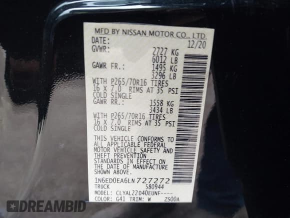 ✅ 2020 Nissan Frontier SV • VIN: 1N6ED0EA6LN727272 • Lot: 42663757. Wystawiony na IAAI z przebiegiem 78 782 mil. Bezpłatny archiwum sprzedaży aukcyjnych z USA i szczegółowy raport historii pojazdu na DreamBid. Zdjęcie 9.