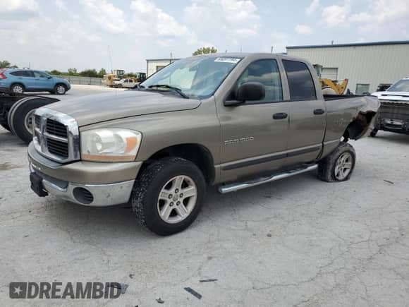 2006 Dodge 1500 SLT with VIN 1D7HA18N16S699826, listed as a Copart auction lot 65091194 with 255,980 mi miles and Salvage title. Bid and sale history available at DreamBid. Image 1.