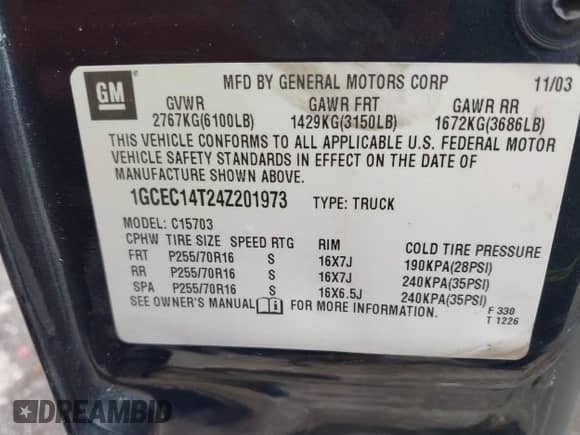 2004 Chevrolet Silverado 1500 z VIN 1GCEC14T24Z201973, wystawiony jako IAAI lot #41975574 z przebiegiem 127 796 mil mil oraz . Historia ofert i sprzedaży dostępna na DreamBid. Obrazek 9.